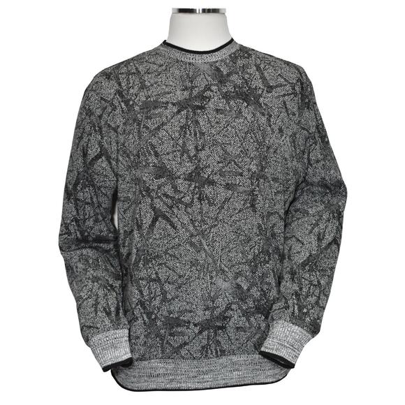 Marcello Men's 895 Steel Electro Long Sleeve Crewneck Gray